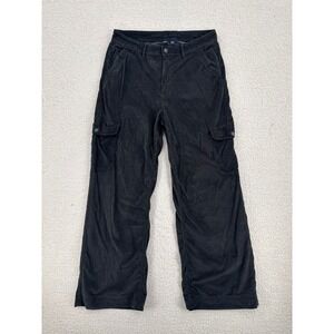American Eagle Corduroy Cargo Pants Women Size 14 Long Wide Leg Baggy Grunge